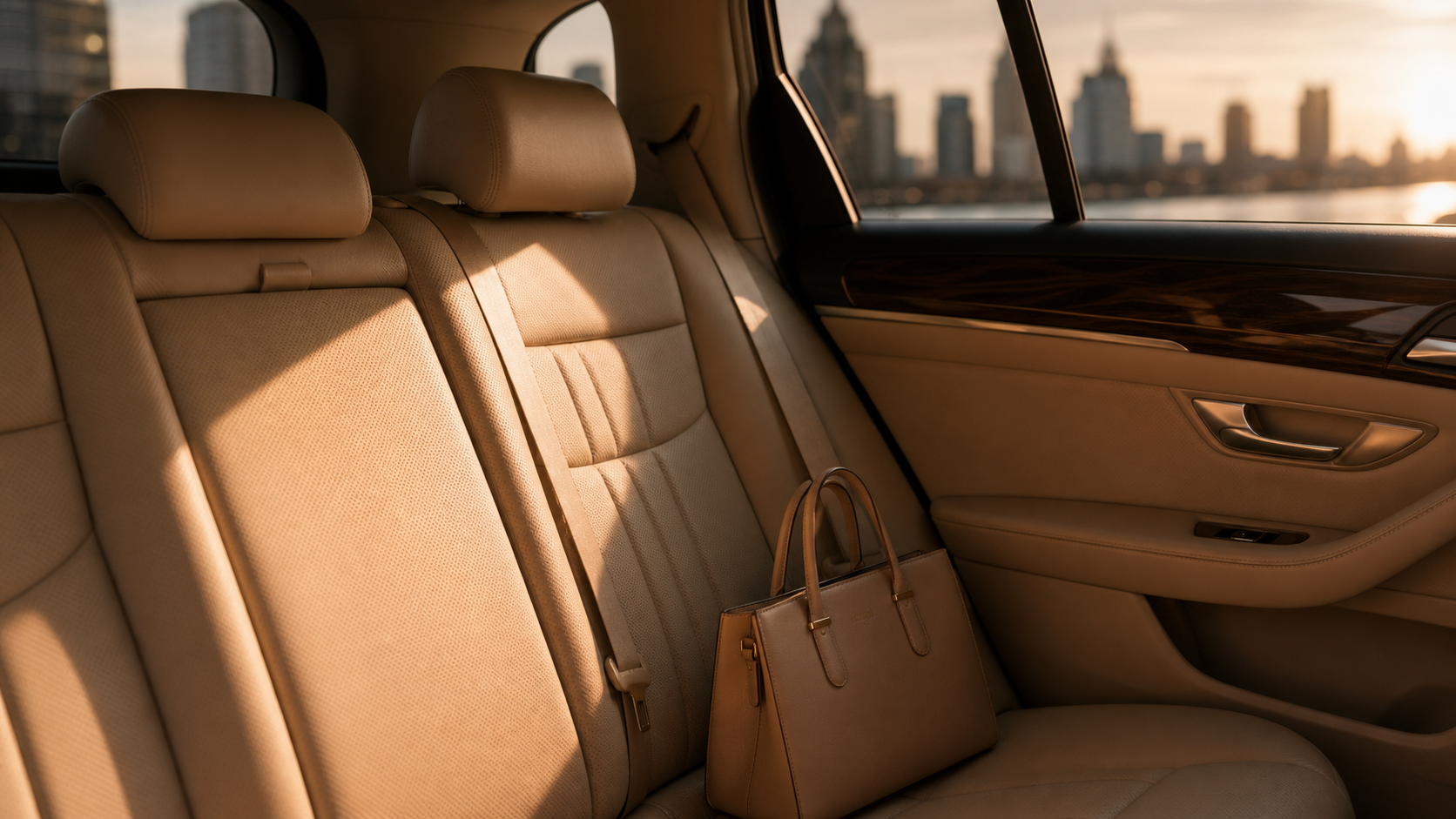 Intérieur confortable d'une voiture privée